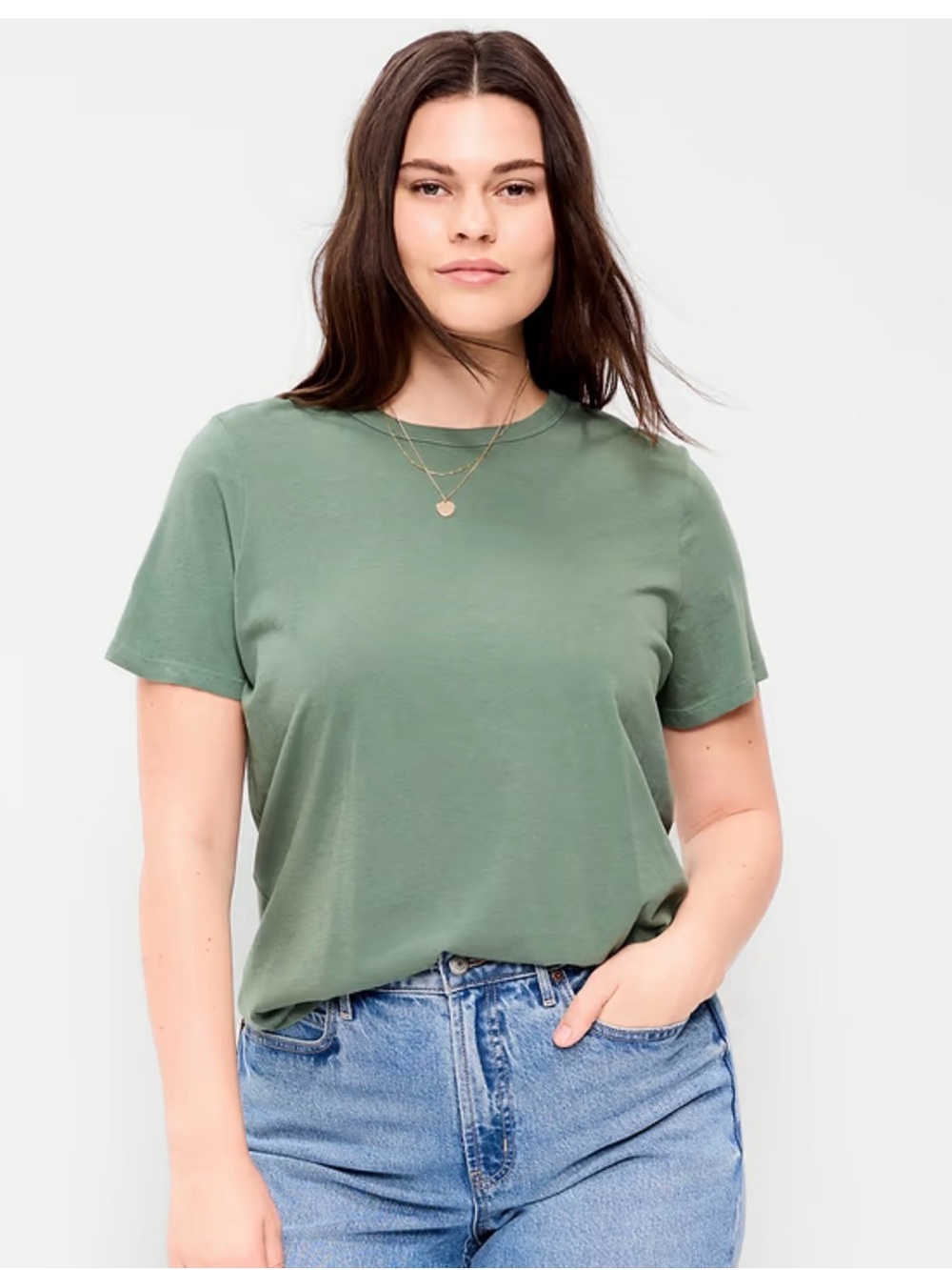 💥6/$35💥 NWT Old Navy EveryWear Crew-Neck T-Shirt XXL Tall Sage Green Cotton